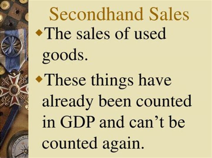 Are second hand sales included in GDP?