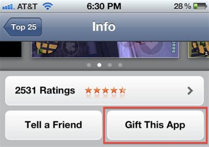 How do I gift an app from the iTunes Store?