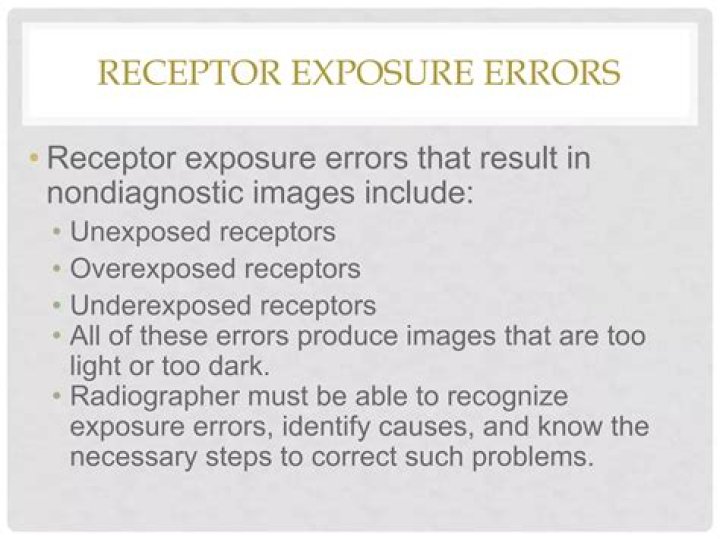 What are the 6 most common exposure errors?