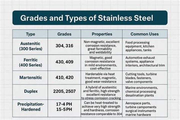 What are the thermal properties of stainless steel?