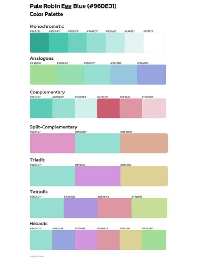 What colors go well with robin egg blue?