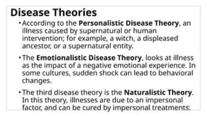 What is Emotionalistic disease theory?