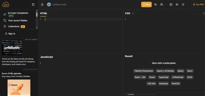 What is JSFiddle used for?