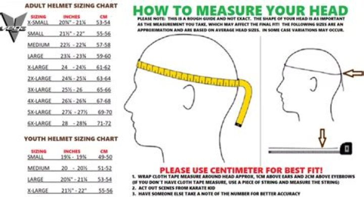 What size helmet is 60cm?