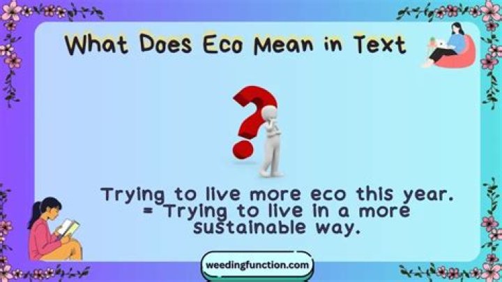 Whats does eco mean?