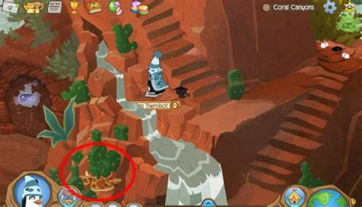 Where is the scorpion in Animal Jam coral canyons?