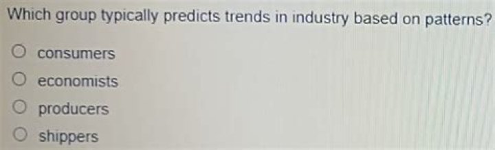 Which group typically predicts trends in industry based on pattern?